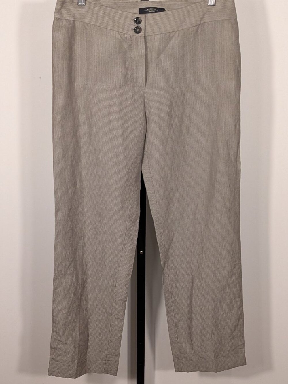 NWT Weekend Max Mara Linen-Cotton Wide Leg Pants | Size 12